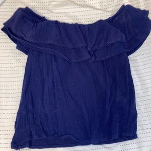 Navy blue off the shoulder top